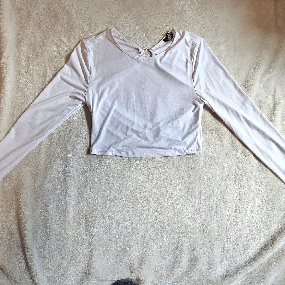 Sheer White Crop Top